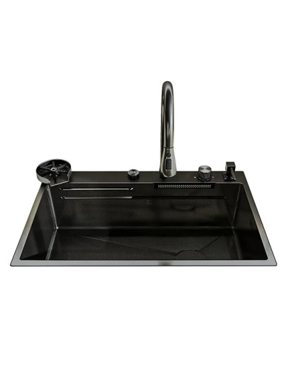 LAVAPLATOS SMART BRERA 75X45X22 ACERO 304 BLACK