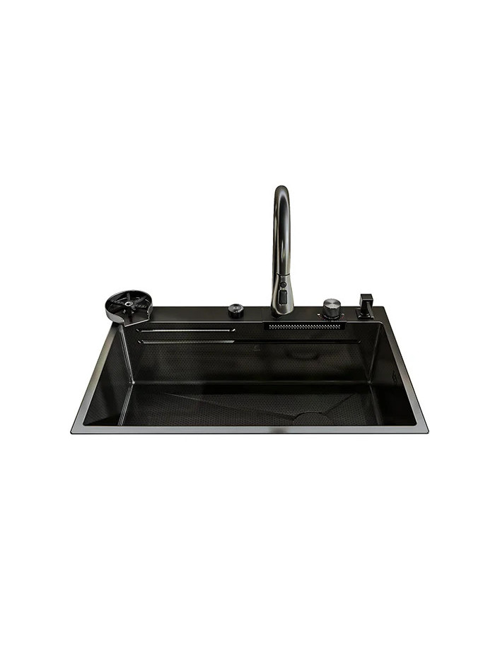 LAVAPLATOS SMART BRERA 75X45X22 ACERO 304 BLACK