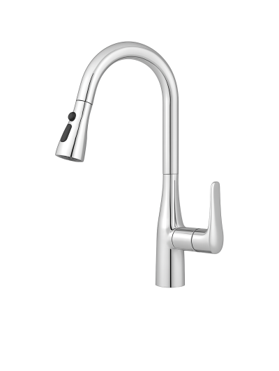 MEZCLADOR LAVAPLATOS CROMADO MANGUERA EXTRAIBLE TC-03C