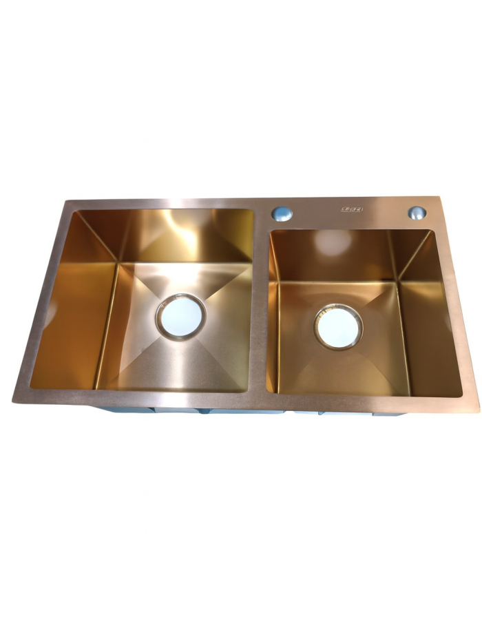 LAVAPLATOS 75X41CMS DOBLE ORO ROSA