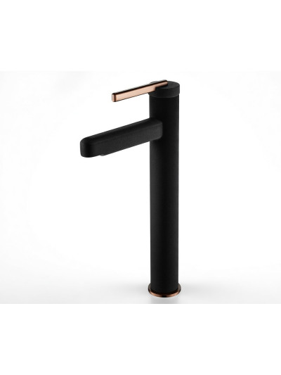 MONOCONTROL ALTO SOTTILE NEGRO MATE+ORO ROSA