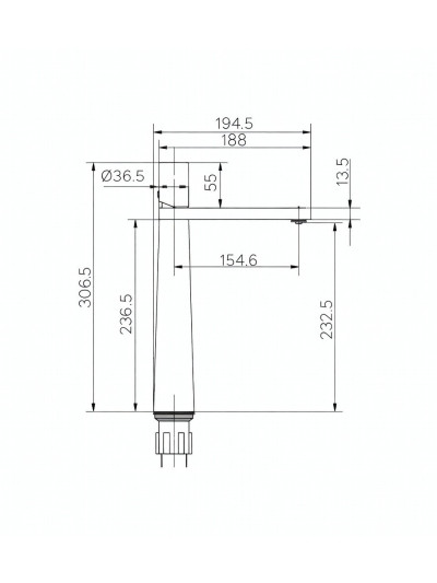 MONOCONTROL  DRITTO ALTO NICKEL TEXTURIZADO