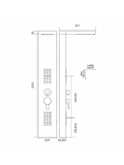 TORRE DUCHA ZIERI GRIS CONCRETO