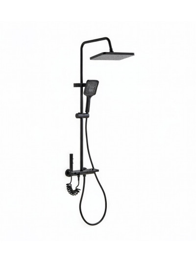 COLUMNA DUCHA GIUZTI NEGRO MATE