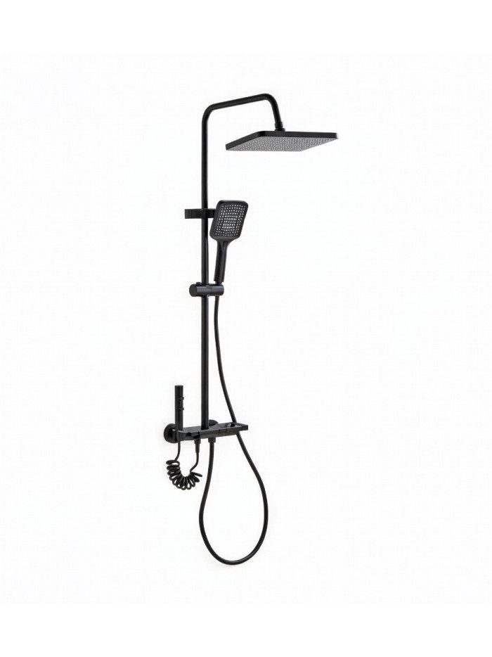 COLUMNA DUCHA GIUZTI NEGRO MATE