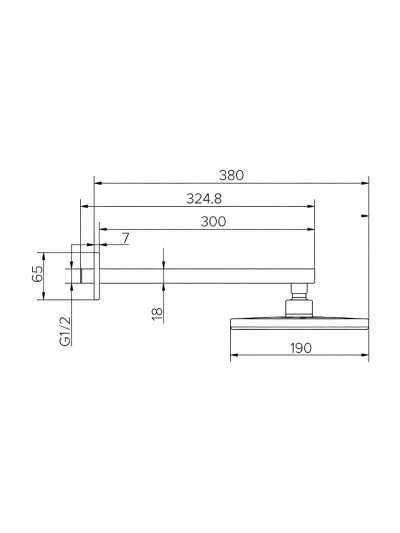 REGADERA RECTANGULAR 10" GRIS CONCRETO