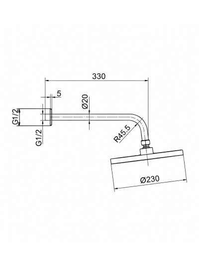 REGADERA REDONDA SPACCO 10" GRIS CONCRETO
