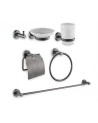 KIT DE ACCESORIOS 6PIEZAS SINGOLO GRIS CONCRETO