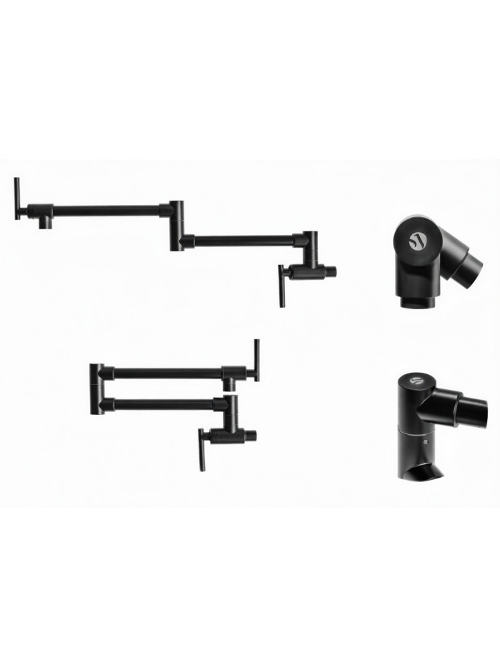 MONOCONTROL DE MURO PLEGABLE NEGRO MATE