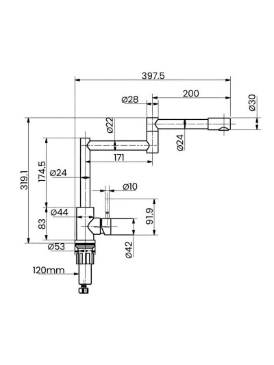 MONOCONTROL LAVAPLATOS STIRATA NIQUEL TEXTURIZADO