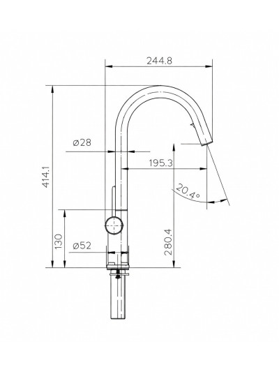 MONOCONTROL COCINA SOTTILE NIQUEL TEXTURIZADO