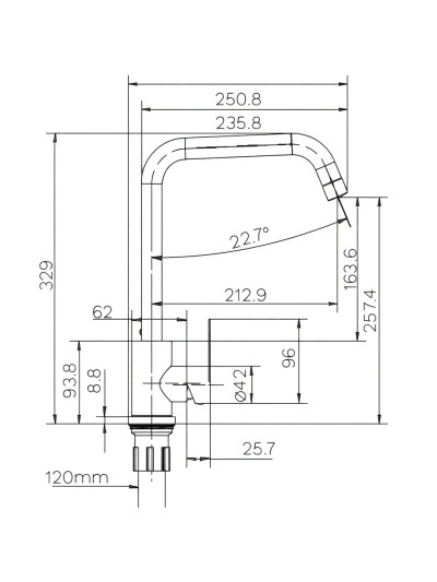 MONOCONTROL COCINA POSTO NEGRO MATE