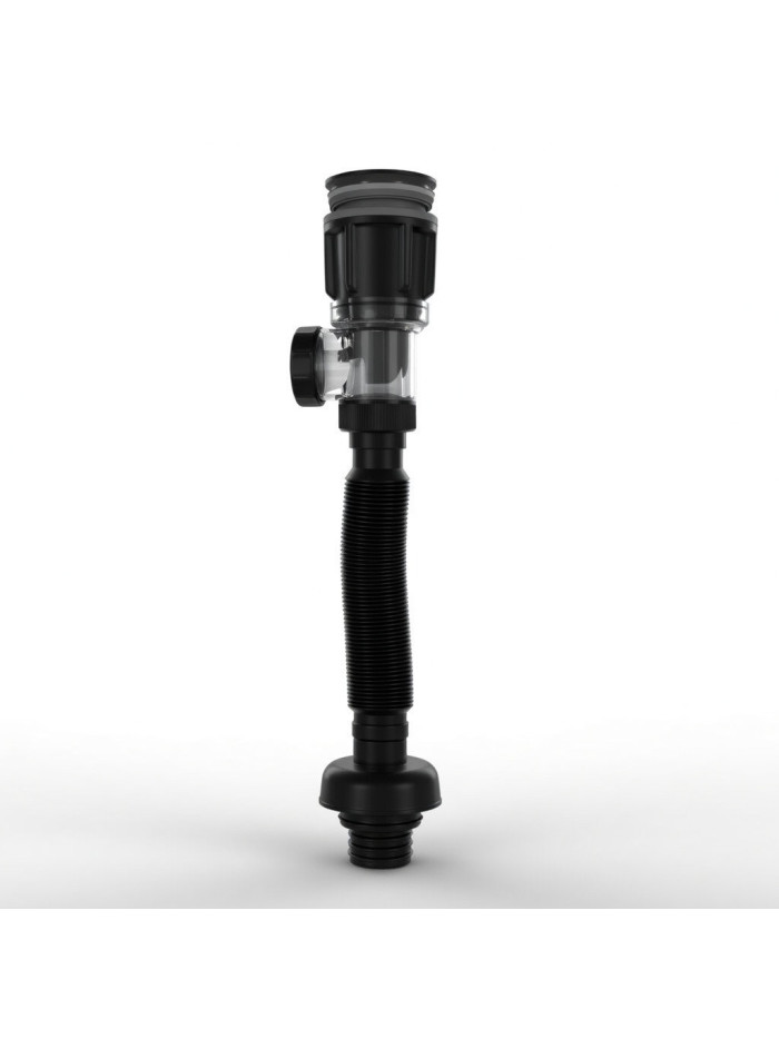 SIFON NEGRO CON TRAMPA Y PUSH DE 80 CM ISA-4