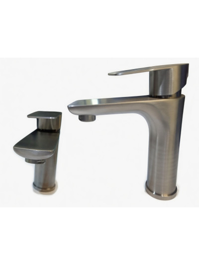 GRIFERIA LAVAMANOS UN AGUA SATIN ACERO