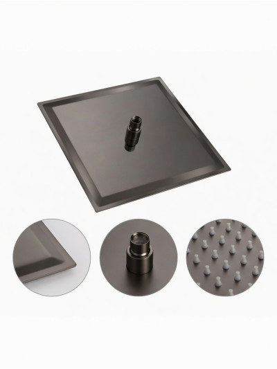 REGADERA CUADRADA GRAFITO 8