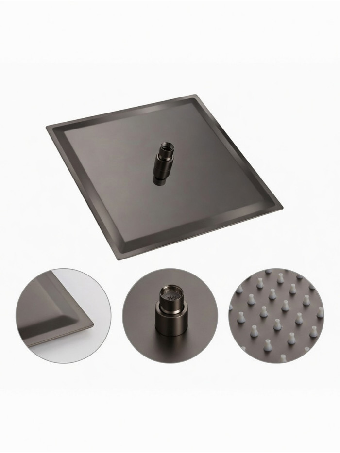 REGADERA CUADRADA GRAFITO 8