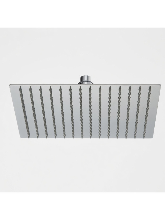 REGADERA CUADRADA CROMO ULTRAPLANA 30CMS