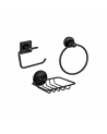 ACCESORIOS DE BAÑO BELGICA 3 PCS NEGRO