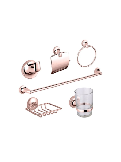 ACCESORIOS DE BAÑO BELGICA ROSE GOLD