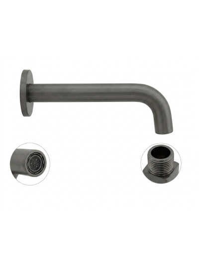 PICO REDONDO EN BRONCE GUN METAL GRAFITO