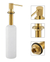 DISPENSADOR DE JABON LIQUIDO DIAMANTE DORADO BRILLANTE