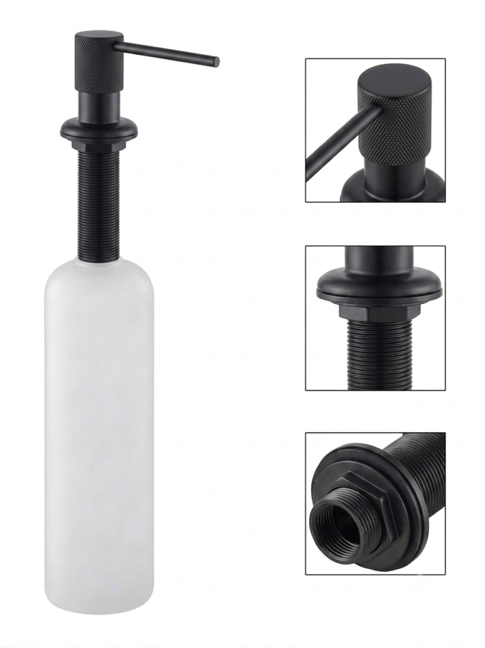DISPENSADOR DE COCINA DIAMANTE NEGRO MATE