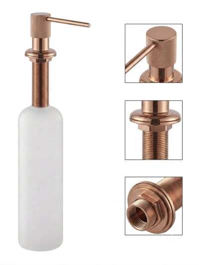 DISPENSADOR DE JABON LIQUIDO DIAMANTE ROSE GOLD ORO ROSA