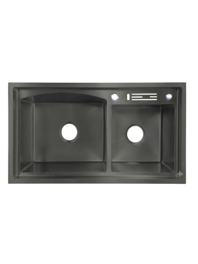 LAVAPLATOS DOBLE 82X45 NEGRO