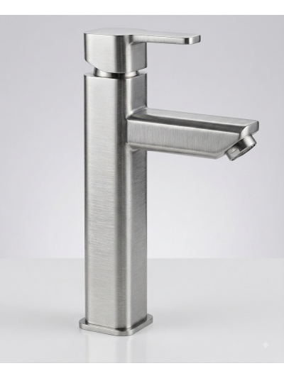 GRIFERIA GW MP014 ALTA CUADRADA ACERO INOX.