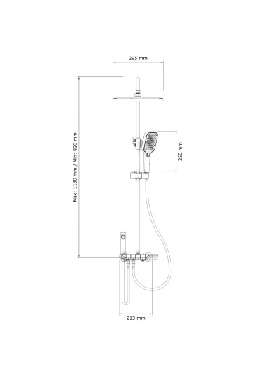 COLUMNA DE DUCHA ELEGANCE GUN GRAY