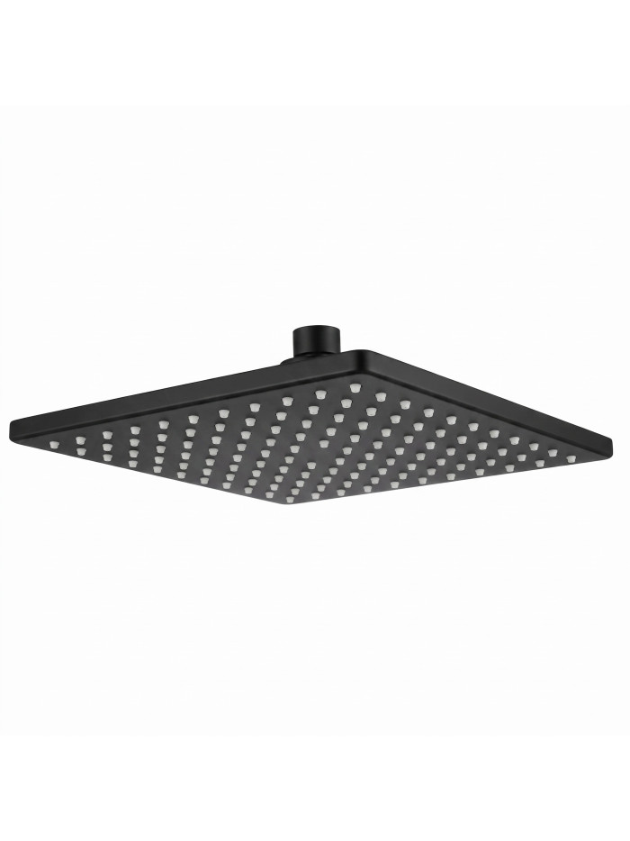DUCHA NEGRA CUADRADA BRONCE GRUESA DE 8 SS8N