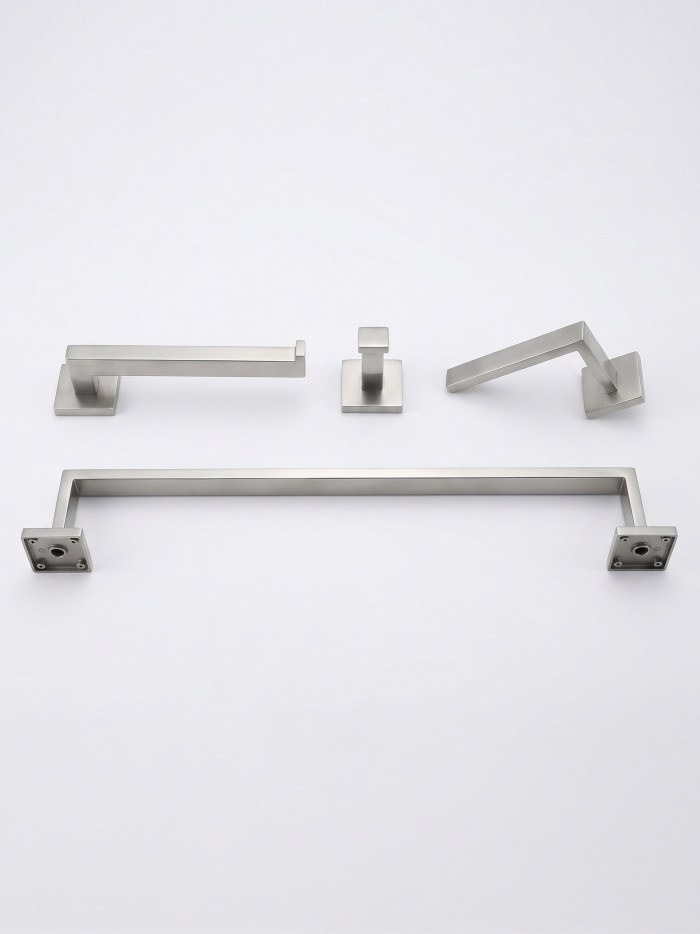 ACCESORIO PARA BANO PLANO SATINADO X 4 PCS 9004S ( ACERO 304 )