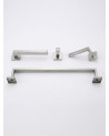 ACCESORIO PARA BANO PLANO SATINADO X 4 PCS 9004S ( ACERO 304 )