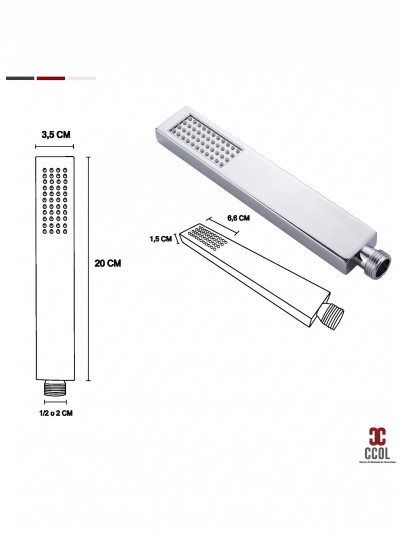 DUCHA TELEFONO CROMADA METALICA YK230C
