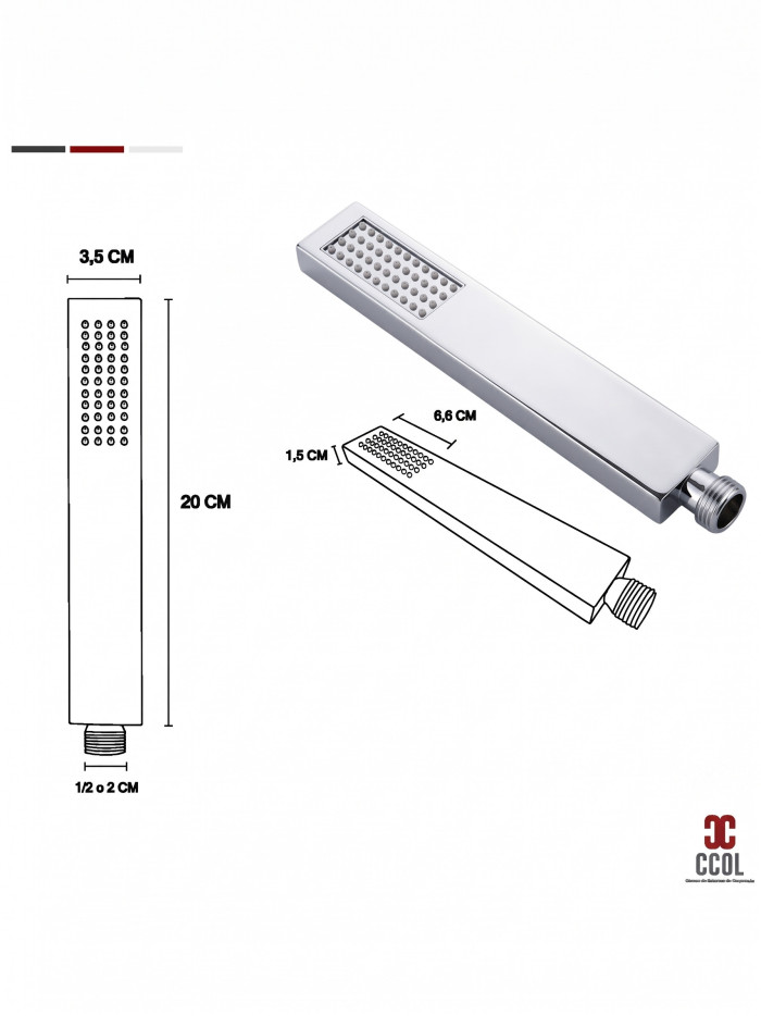 DUCHA TELEFONO CROMADA METALICA YK230C