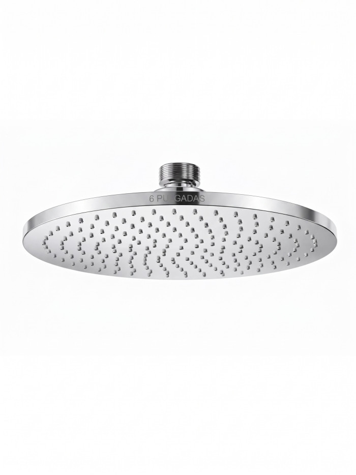 DUCHA CROMADA REDONDA BRONCE GRUESA DE 6 SS6C-R