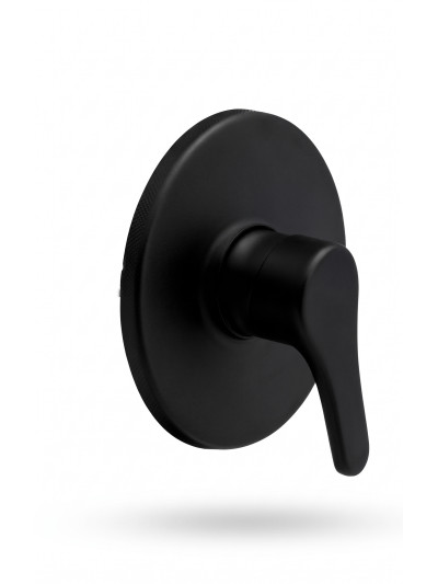 MEZCLADOR DUCHA MONOCONTROL DANUBIO REDONDO NEGRO