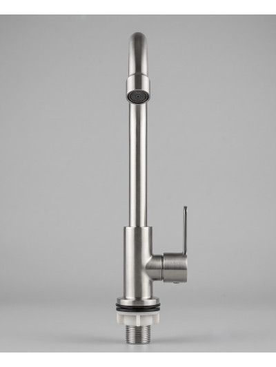LLAVE LAVAPLATOS CUELLO CISNE  EN ACERO