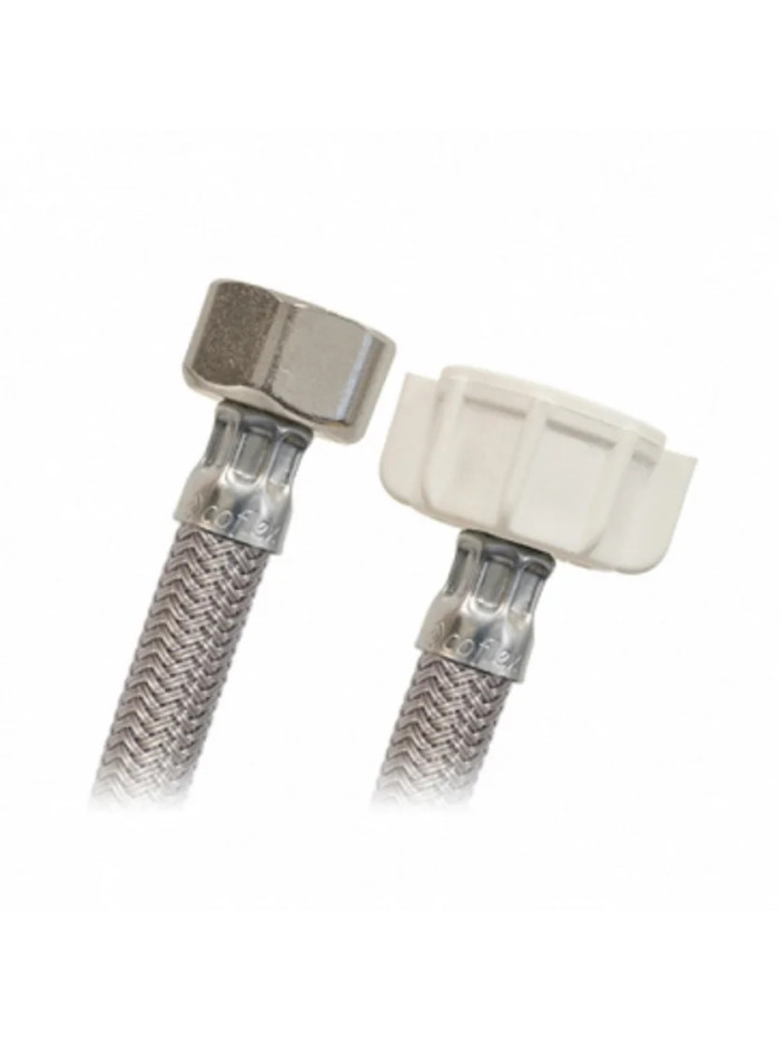 COFLEX ACERO SANITARIO 1/2 FIP X 7/8 FIP X 40CM