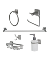 JUEGO DE ACCESORIOS 6 PIEZAS GRIS