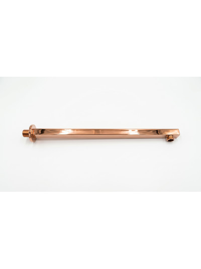 TUBO CUADRADO DE DUCHA ORO ROSA