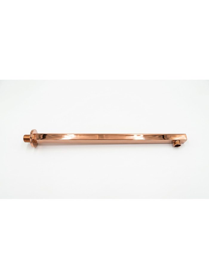 TUBO CUADRADO DE DUCHA ORO ROSA