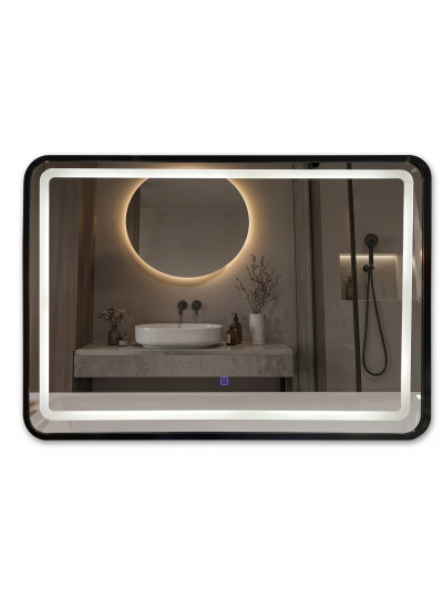 ESPEJO RECTANGULAR MARCO NEGRO