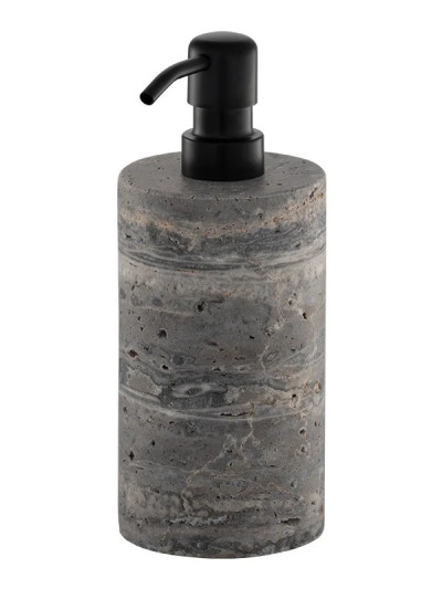 DISPENSADOR DE SOBREPONER PIEDRA NATURAL GRIS NEGRO MATE