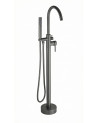 GRIFERIA PISO TINA / LLENADO REDONDO GUN METAL GRAFITO GRAY