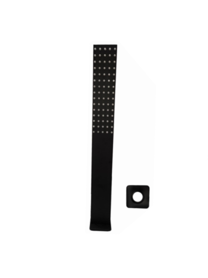 DUCHA TUBO 45 CM CUADRADA NEGRA