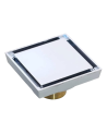 REJILLA DE PISO INVISIBLE 10x10 CM CROMO
