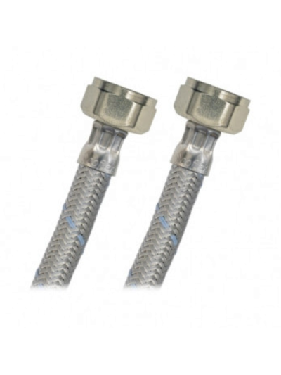 CONECTOR FLEXIBLE COFLEX ACERO VINILO LAV 1/2 FIPX 1/2 FIP 100CM