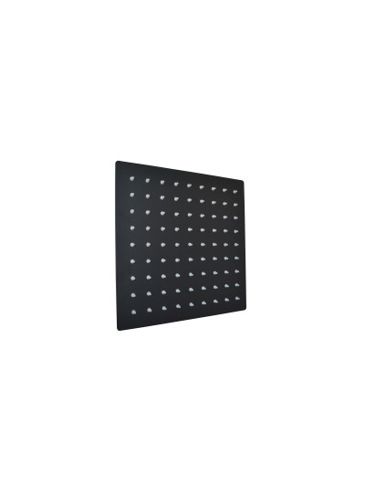 REGADERA CUADRADA NEGRA 30CMS