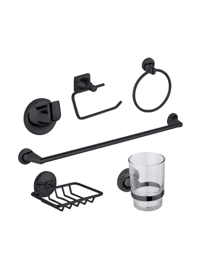 ACCESORIOS DE BAÑO BELGICA NEGRA